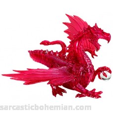 Bepuzzled Original 3D Deluxe Crystal Dragon Puzzle 56 Piece Red Dragon Red B078214NKD